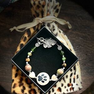 Handcrafted pet lover bracelet  this bracelet is 9 inches long